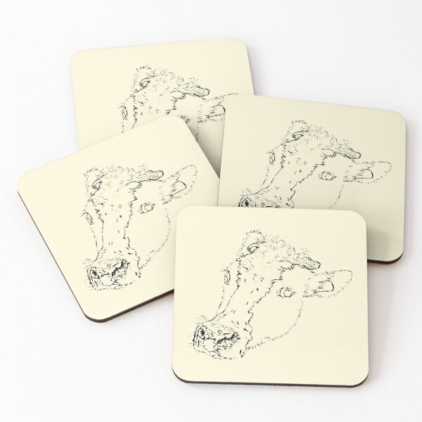 Item preview, Dairy Cow - Side Eye - (#FFF7D9) designed and sold by The Stippler Process.