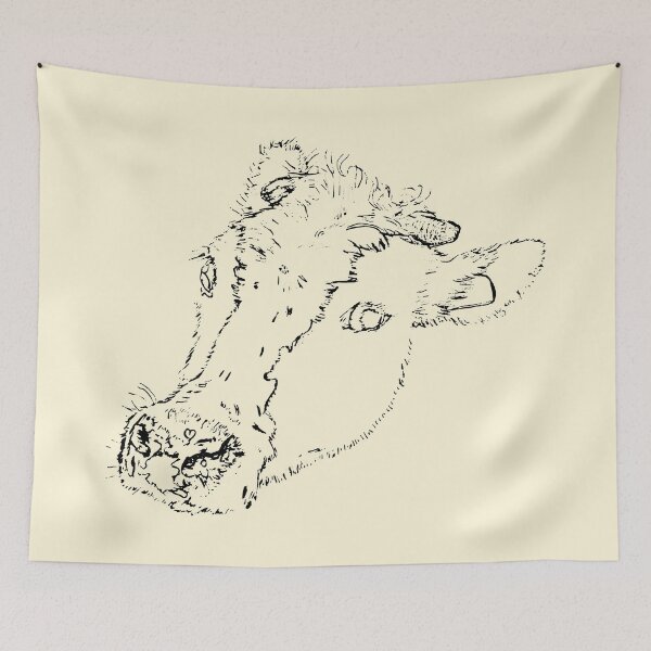 Item preview, Dairy Cow - Side Eye - (#FFF7D9) designed and sold by The Stippler Process.