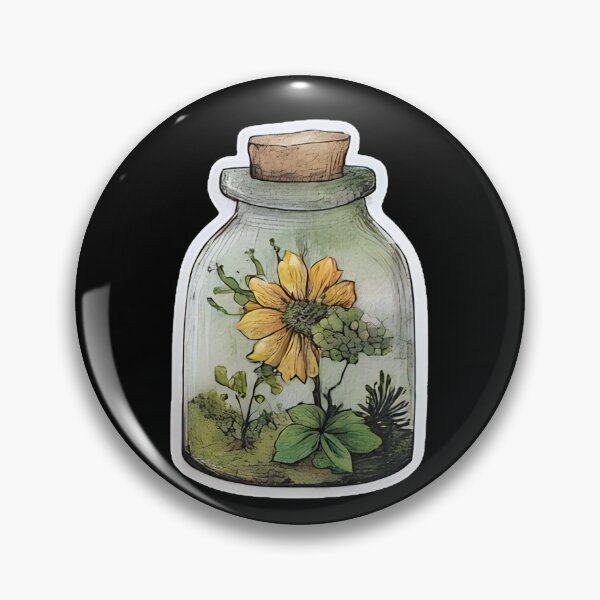 Item preview, Vintage Watercolor Wildflower Jar designed and sold by kndzxf.