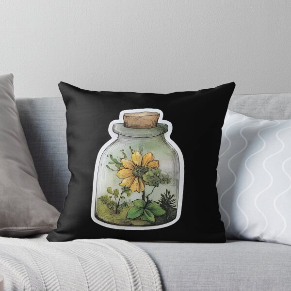 Item preview, Vintage Watercolor Wildflower Jar designed and sold by kndzxf.