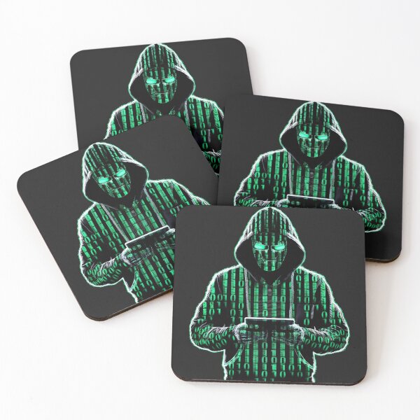 Item preview, digital art, cyberpunk, hoodie, green hoodie, hood, glowing eyes, binary code, 1s and 0s, computer screen, technology, dark, neon green, male, anonymous, hoodie up, futuristic, hooded figure designed and sold by madevdine.