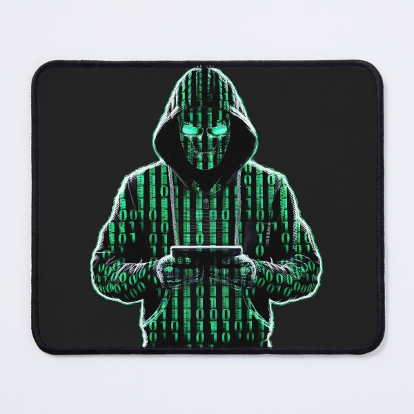 Item preview, digital art, cyberpunk, hoodie, green hoodie, hood, glowing eyes, binary code, 1s and 0s, computer screen, technology, dark, neon green, male, anonymous, hoodie up, futuristic, hooded figure designed and sold by madevdine.