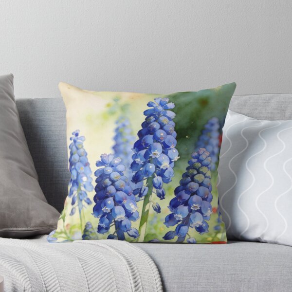 Item preview, Blue Grape Hyacinth Print | Cottagecore Botanical Wall Art designed and sold by QuietCanvasArtworks.