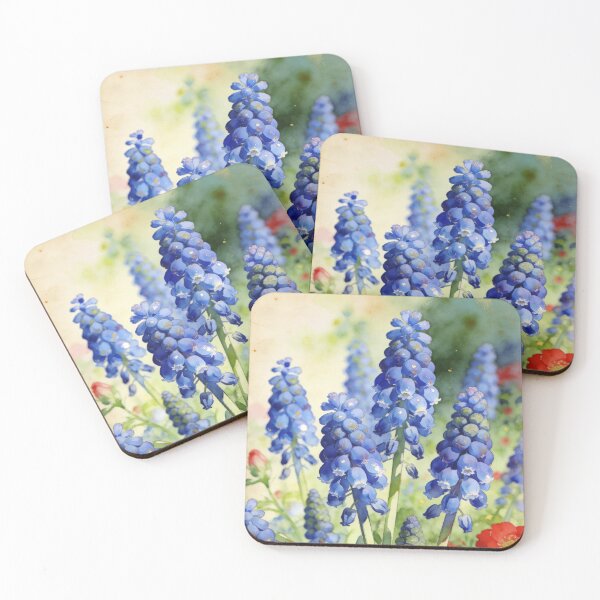 Item preview, Blue Grape Hyacinth Print | Cottagecore Botanical Wall Art designed and sold by QuietCanvasArtworks.