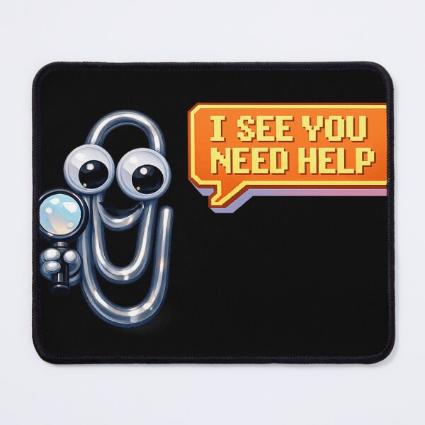 Item preview, See You Need Help Cute Paperclip Vintage 90s Tech designed and sold by Retro Mood Co.
