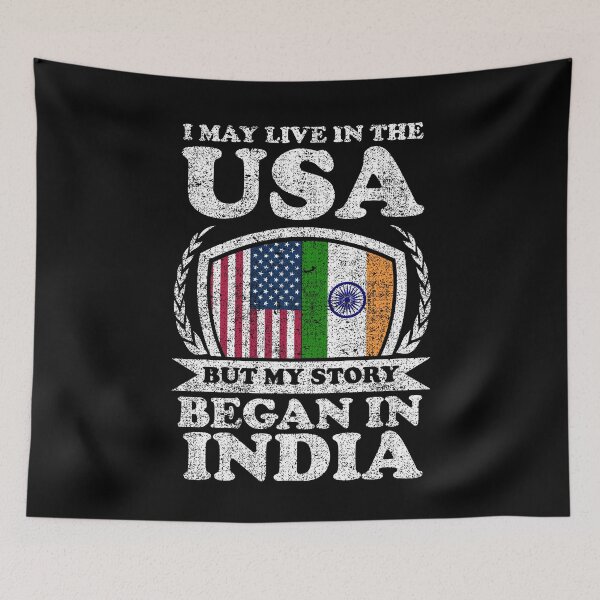 Item preview, I May Live In USA But My Story Began In India  designed and sold by GabbyKash.