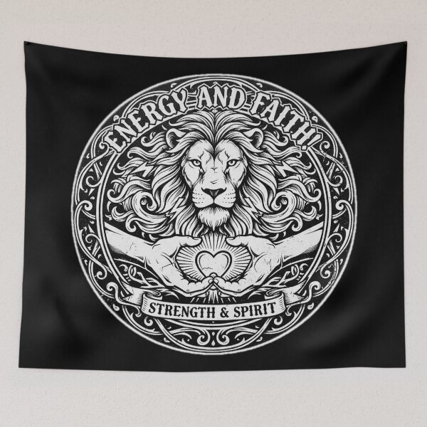 Item preview, Lion Circle Motivational ENERGY AND FAITH! STRENGTH & SPIRIT. designed and sold by Giulivo Store Graphic.