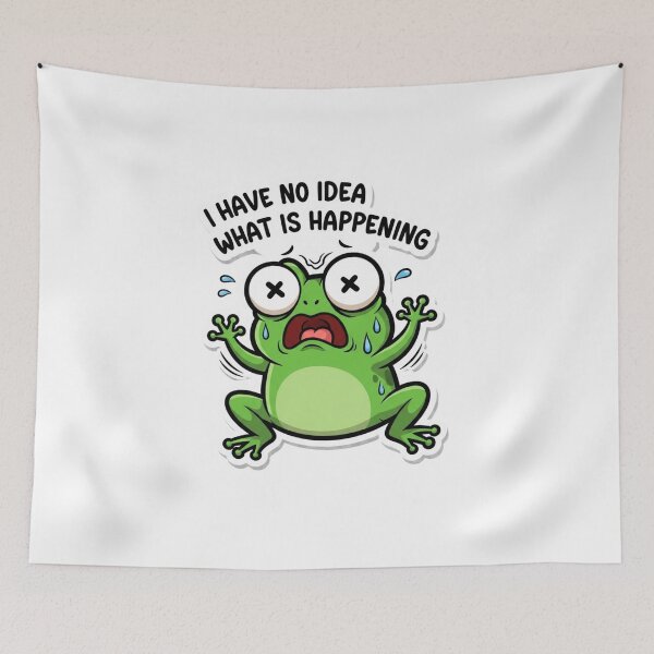 Item preview, Copy of What Am I Doing With My Life Frog Sticker – Funny Existential Meme designed and sold by MongOficial.
