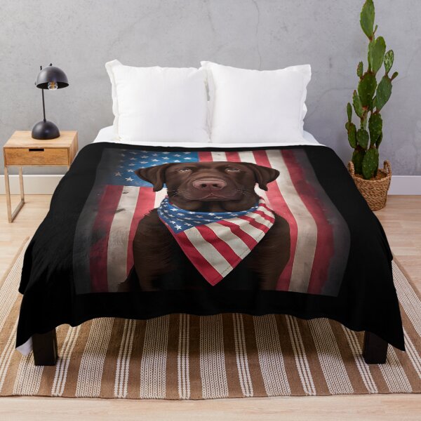Item preview, American Chocolate Labrador American Flag 4th of July Dog designed and sold by Goleon12.