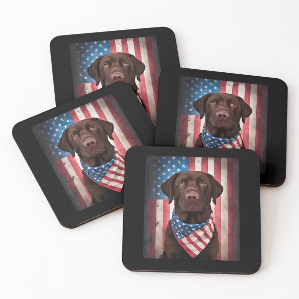 Item preview, American Chocolate Labrador American Flag 4th of July Dog designed and sold by Goleon12.