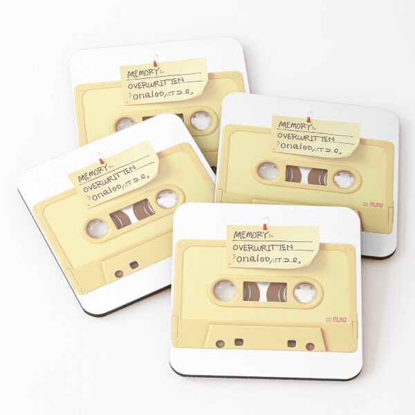 Item preview, Memory Overwritten Funny Kawaii Audio Cassette Tape 80s designed and sold by Retro Mood Co.
