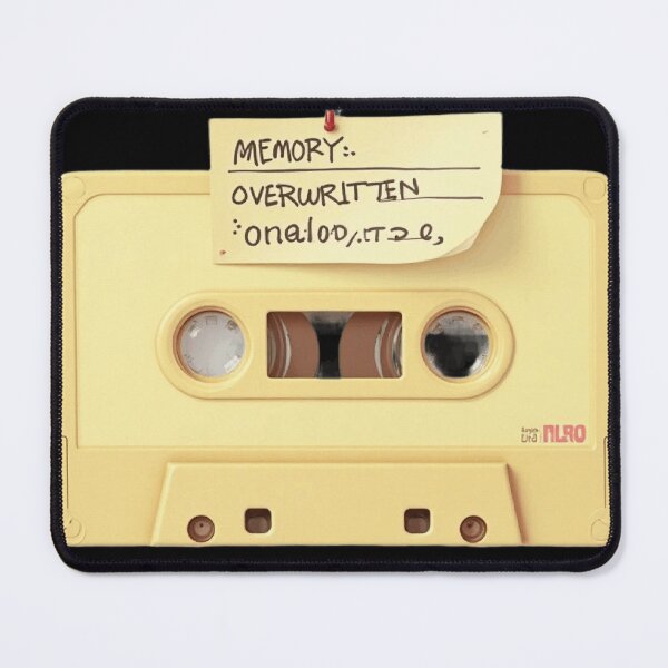 Item preview, Memory Overwritten Funny Kawaii Audio Cassette Tape 80s designed and sold by Retro Mood Co.