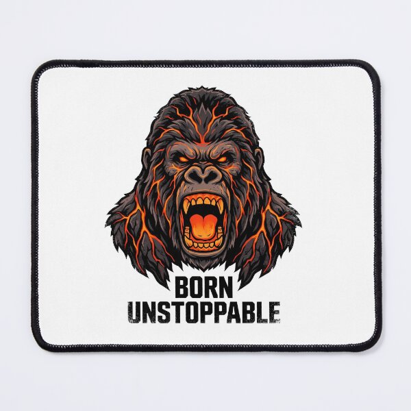 Item preview, Born Unstoppable - Lava Gorilla Beast Mode Gym Motivation designed and sold by AbderraimArt.