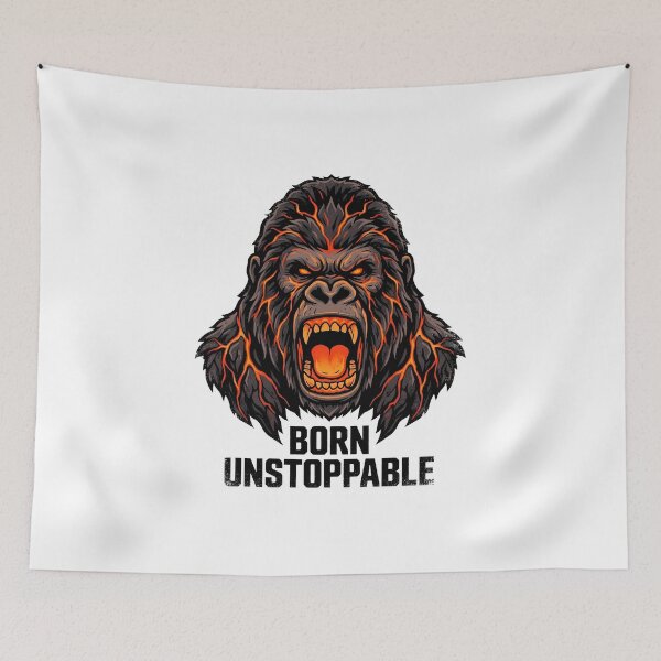 Item preview, Nacido imparable - Motivación de gimnasio Lava Gorilla Beast Mode designed and sold by AbderraimArt.