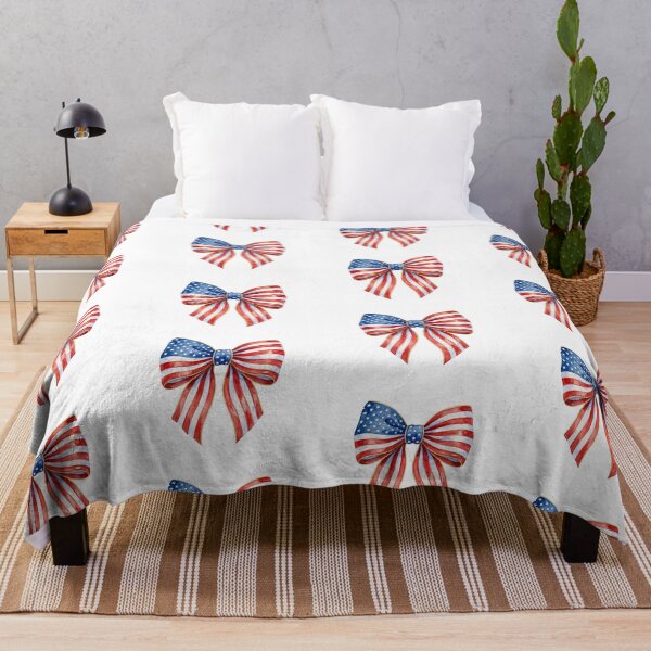 Item preview, Vintage USA Flag Patriotic Bow - Watercolor American Pride designed and sold by KubbyArt.