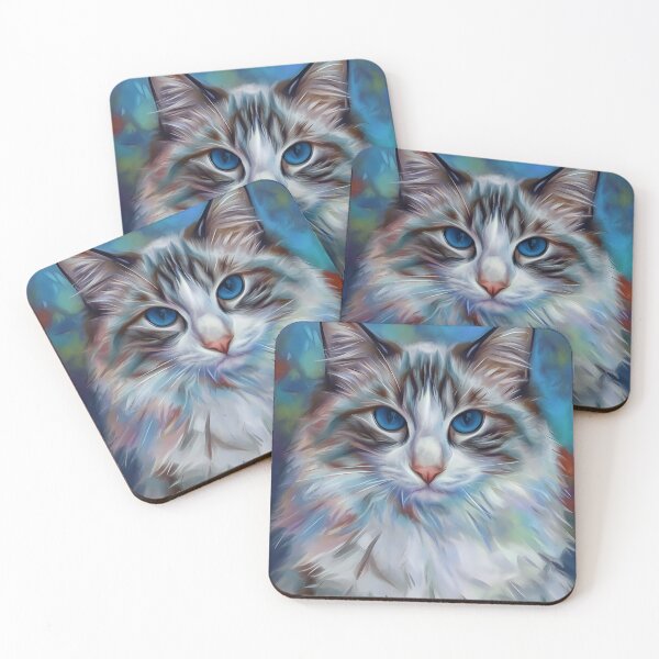 Item preview, Elegant Blue-Eyed Cat - Regal Ragdoll (Rectangular Version) designed and sold by studiobprints.
