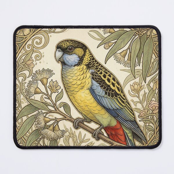 Item preview, Gilded Canopy: Art Nouveau Northern Rosella (Platycercus venustus) Vintage Portrait designed and sold by FreiherrPK.