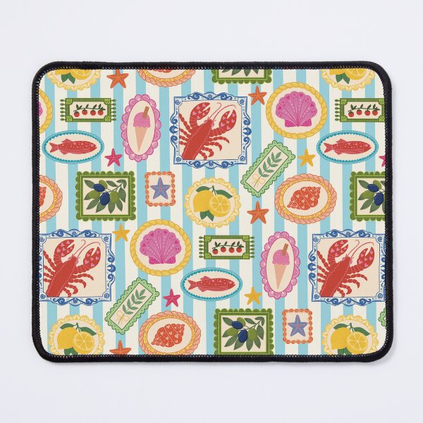 Item preview, Mediterranean food pattern  designed and sold by FatBirdie.