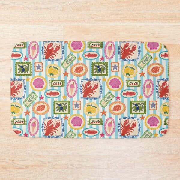 Item preview, Mediterranean food pattern  designed and sold by FatBirdie.