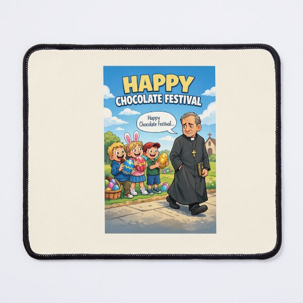 Item preview, Happy Chocolate Festival – Funny Easter Holiday Parody Design designed and sold by Hornace88studio.