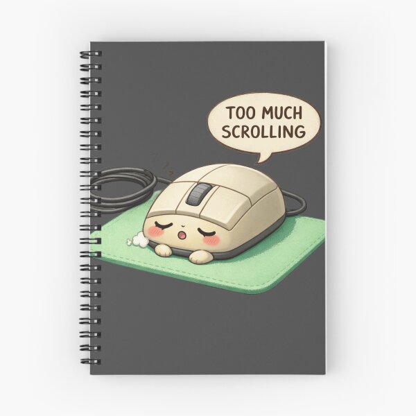 Item preview, Too Much Scrolling Tired Retro Computer Mouse Kawaii designed and sold by Retro Mood Co.
