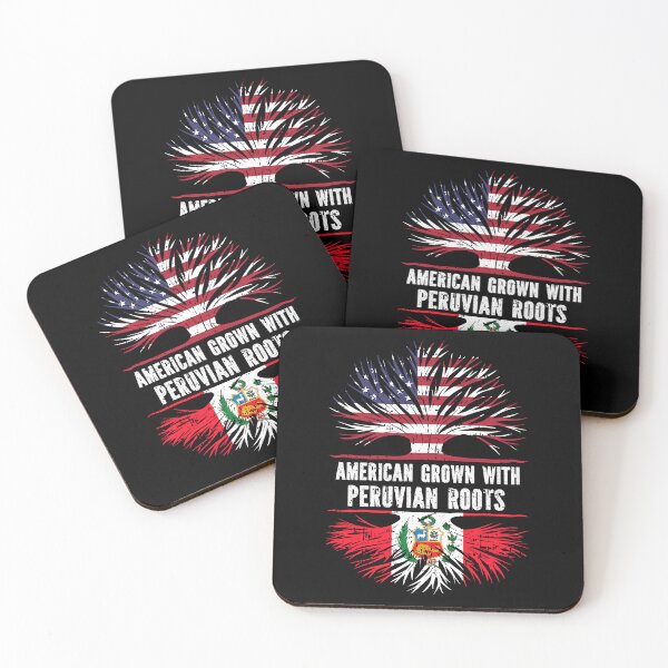 Item preview, American Grown with Peruvian Roots USA Flag designed and sold by CosmoKitsch.