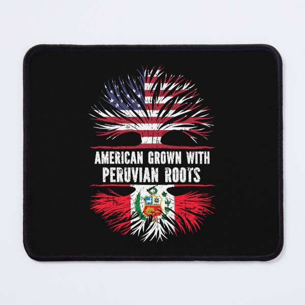 Item preview, American Grown with Peruvian Roots USA Flag designed and sold by CosmoKitsch.