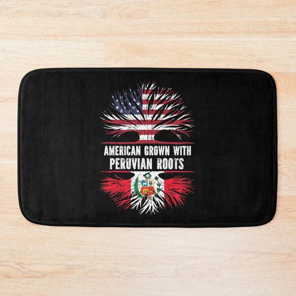 Item preview, American Grown with Peruvian Roots USA Flag designed and sold by CosmoKitsch.