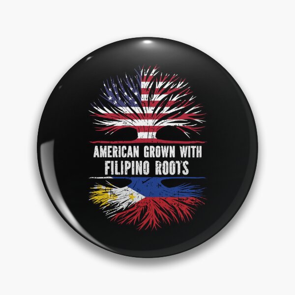 Item preview, American Grown with Philippine Roots USA Flag designed and sold by CosmoKitsch.