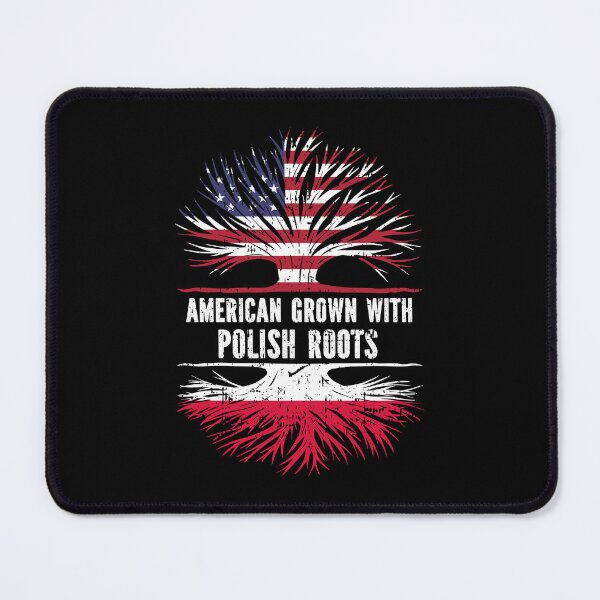 Item preview, American Grown with Polish Roots USA Flag designed and sold by CosmoKitsch.