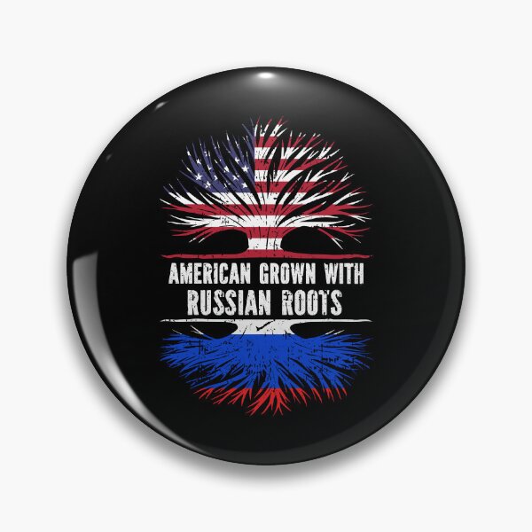 Item preview, American Grown with Russian Roots USA Flag designed and sold by CosmoKitsch.