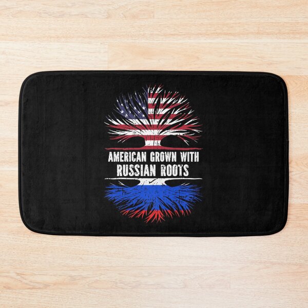 Item preview, American Grown with Russian Roots USA Flag designed and sold by CosmoKitsch.