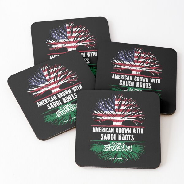 Item preview, American Grown with Saudi Roots USA Flag designed and sold by CosmoKitsch.