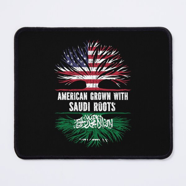 Item preview, American Grown with Saudi Roots USA Flag designed and sold by CosmoKitsch.