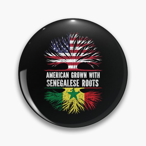 Item preview, American Grown with Senegalese Roots USA Flag designed and sold by CosmoKitsch.