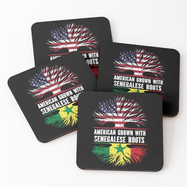 Item preview, American Grown with Senegalese Roots USA Flag designed and sold by CosmoKitsch.