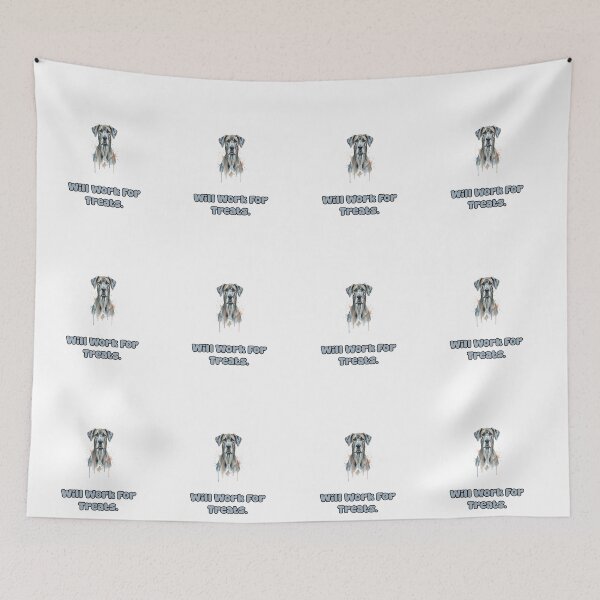 Item preview, Will Work For Treats Funny Dog Lover Great Dane designed and sold by NatureUnleashed.