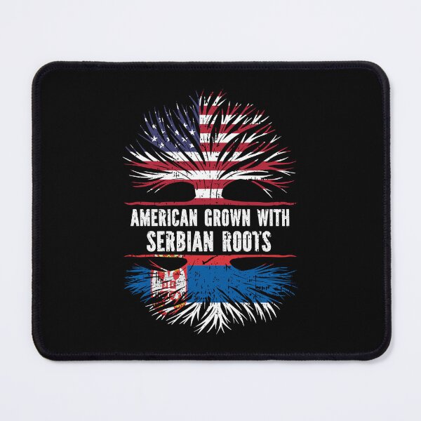 Item preview, American Grown with Serbian Roots USA Flag designed and sold by CosmoKitsch.
