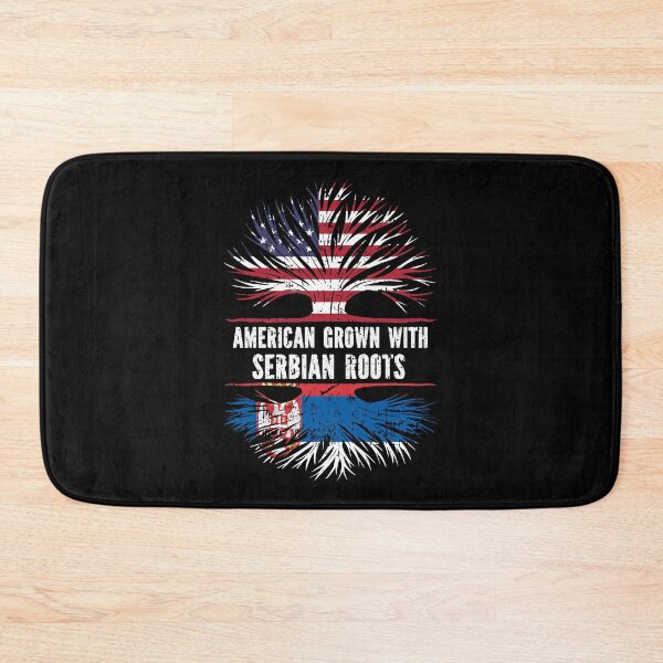 Item preview, American Grown with Serbian Roots USA Flag designed and sold by CosmoKitsch.