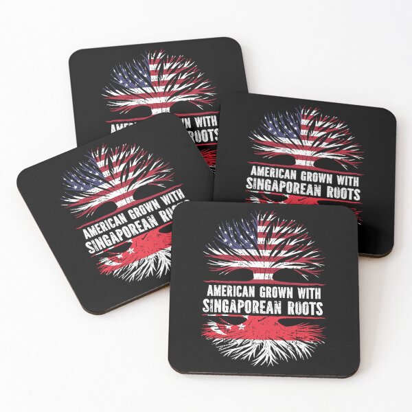 Item preview, American Grown with Singaporean Roots  USA Flag designed and sold by CosmoKitsch.