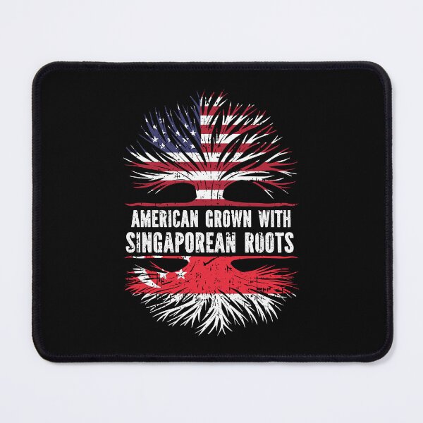 Item preview, American Grown with Singaporean Roots  USA Flag designed and sold by CosmoKitsch.