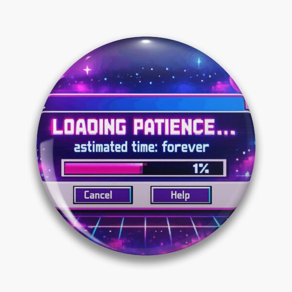 Item preview,  Loading Patience 90s Dial Up Internet Humor Vaporwave designed and sold by Retro Mood Co.