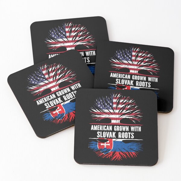 Item preview, American Grown with Slovak Roots USA Flag designed and sold by CosmoKitsch.