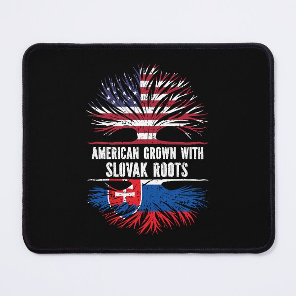 Item preview, American Grown with Slovak Roots USA Flag designed and sold by CosmoKitsch.