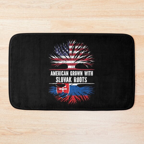 Item preview, American Grown with Slovak Roots USA Flag designed and sold by CosmoKitsch.