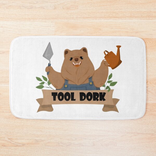 Item preview, Tool Dork Bear Gardener In Denim Overalls designed and sold by dragonmotor7.