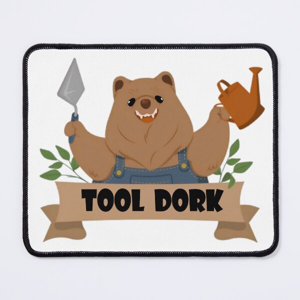 Item preview, Tool Dork Bear Gardener In Denim Overalls designed and sold by dragonmotor7.