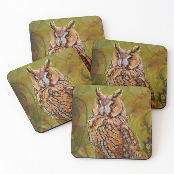 Item preview, Colorful Owl Artwork - Who Me - Wildlife Bird Art (Rectangular Version) designed and sold by studiobprints.