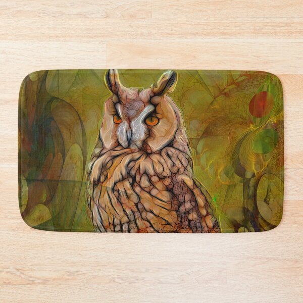 Item preview, Colorful Owl Artwork - Who Me - Wildlife Bird Art (Rectangular Version) designed and sold by studiobprints.