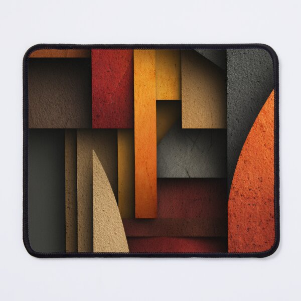 Item preview, Modern Geometric Abstract Layers in Warm Earth Tones - Textured 3D Composition designed and sold by EK-World.
